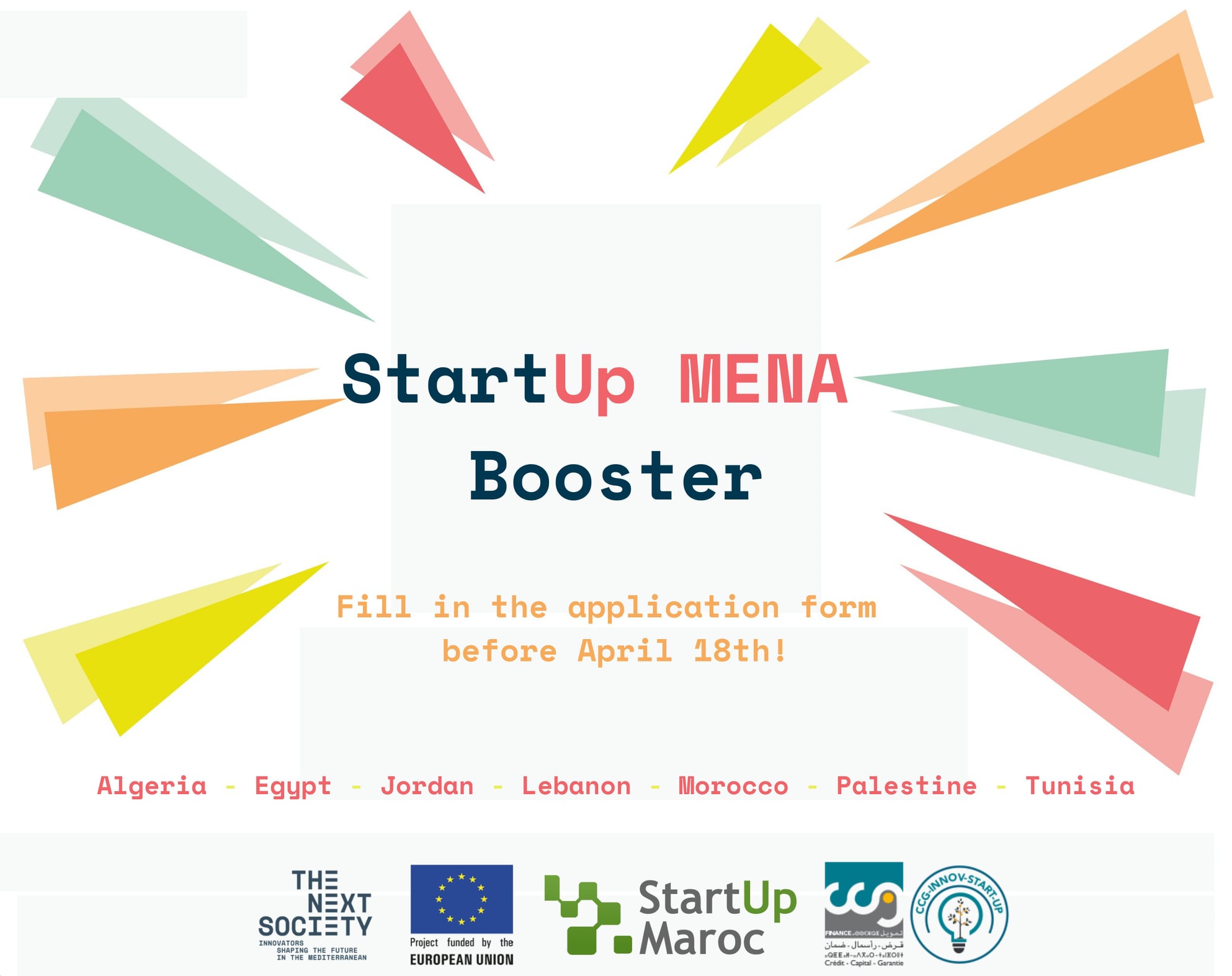 THE NEXT SOCIETY lance un appel à candidatures pour rejoindre le StartUp MENA Booster.