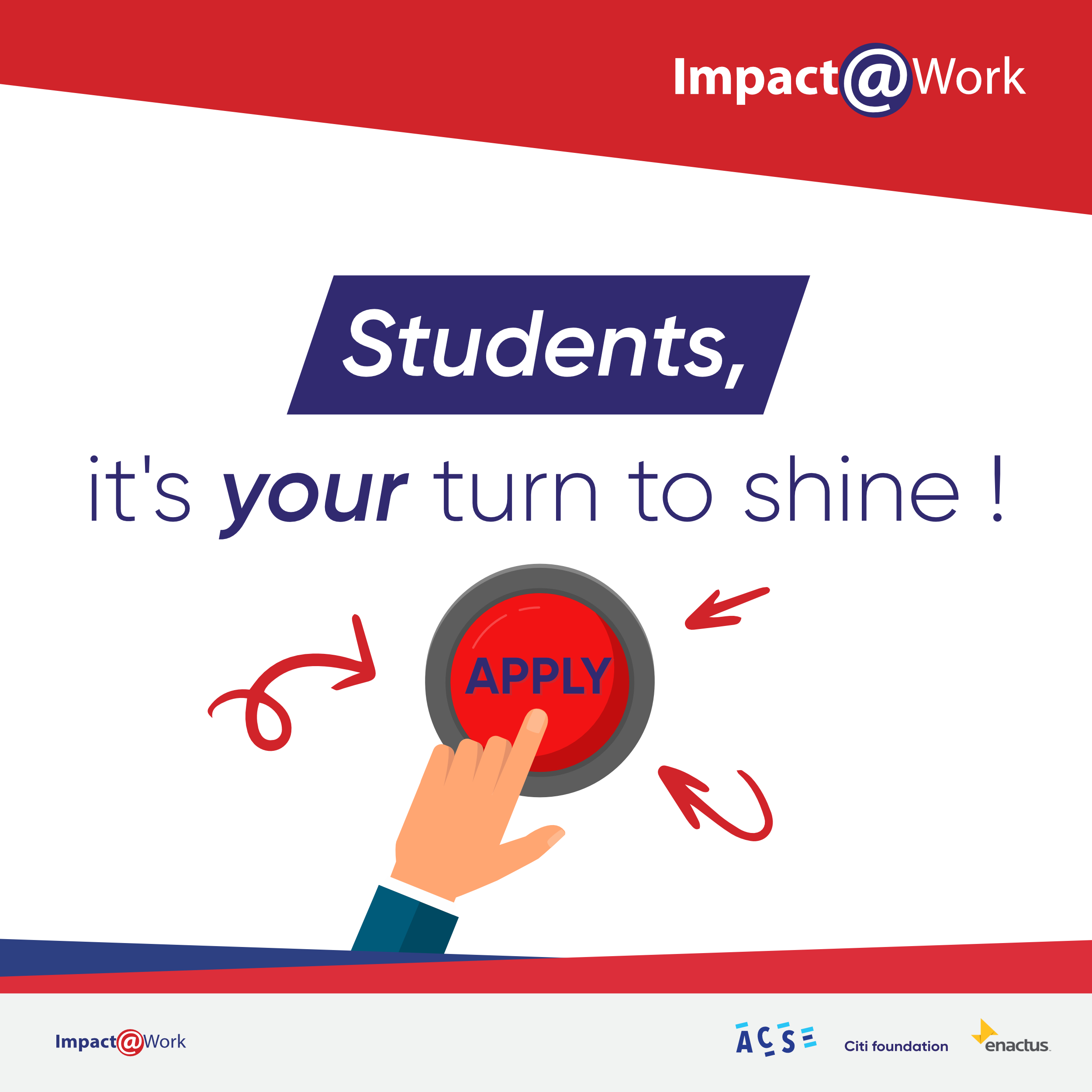 Appel à candidatures : Programme Impact@work en faveur des étudiants