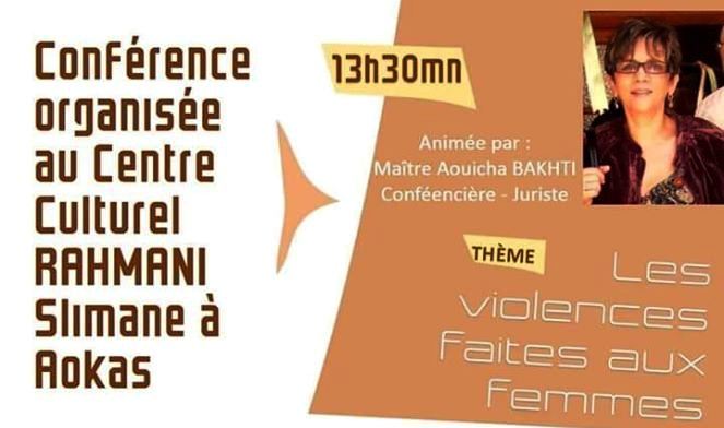 Conférence: Débat sur les violences faites aux femmes à Aokas